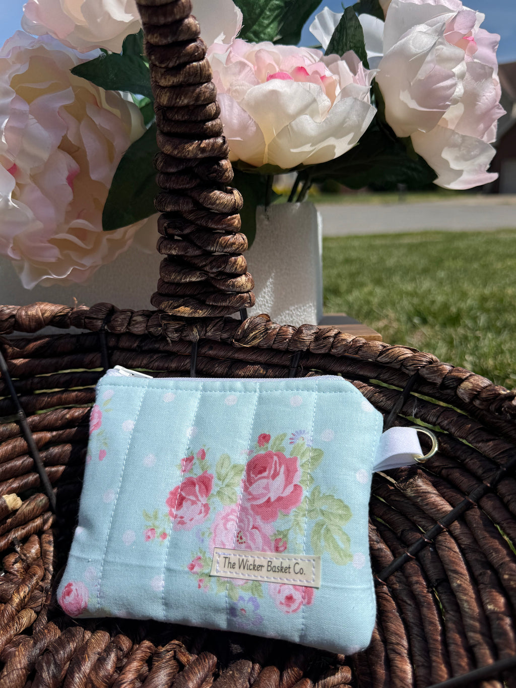 Teal Tea Rose Wallet