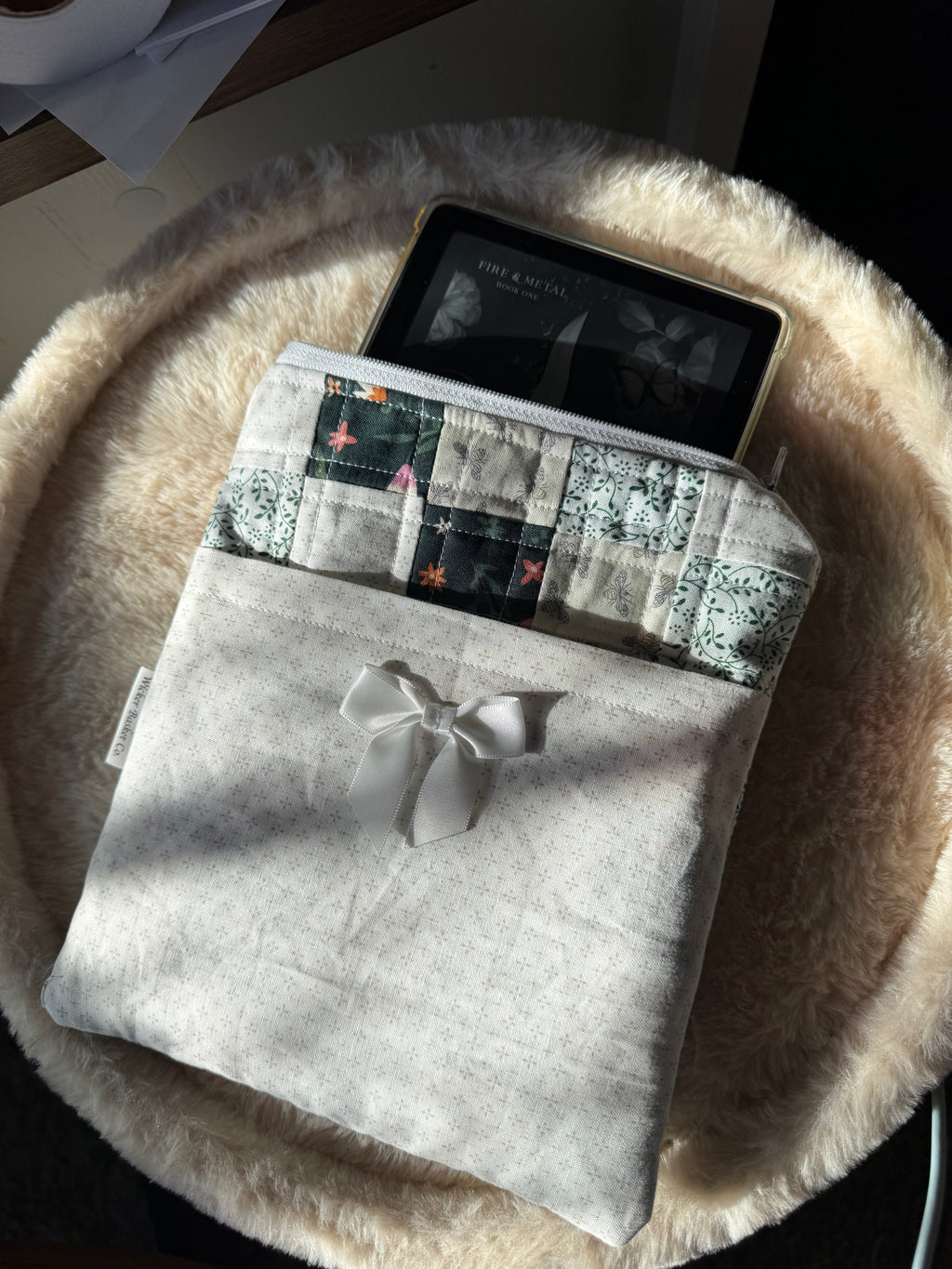 Custom Patchwork Kindle Sleeve