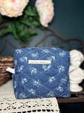 Denim Daisy Small Makeup Bag