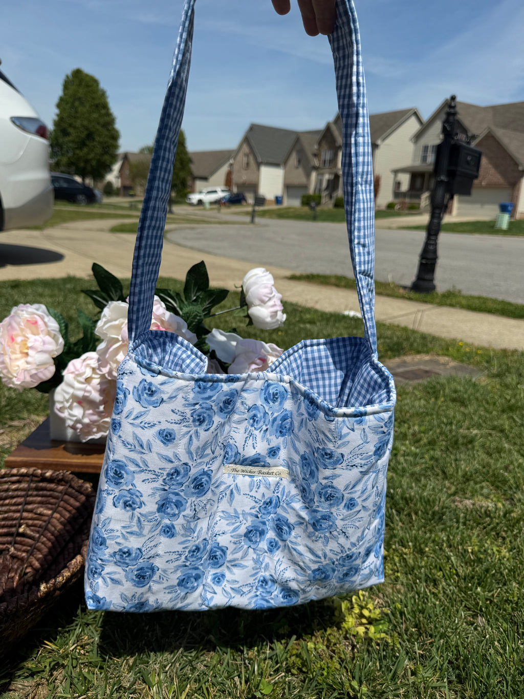 Blue Rose Sling Tote