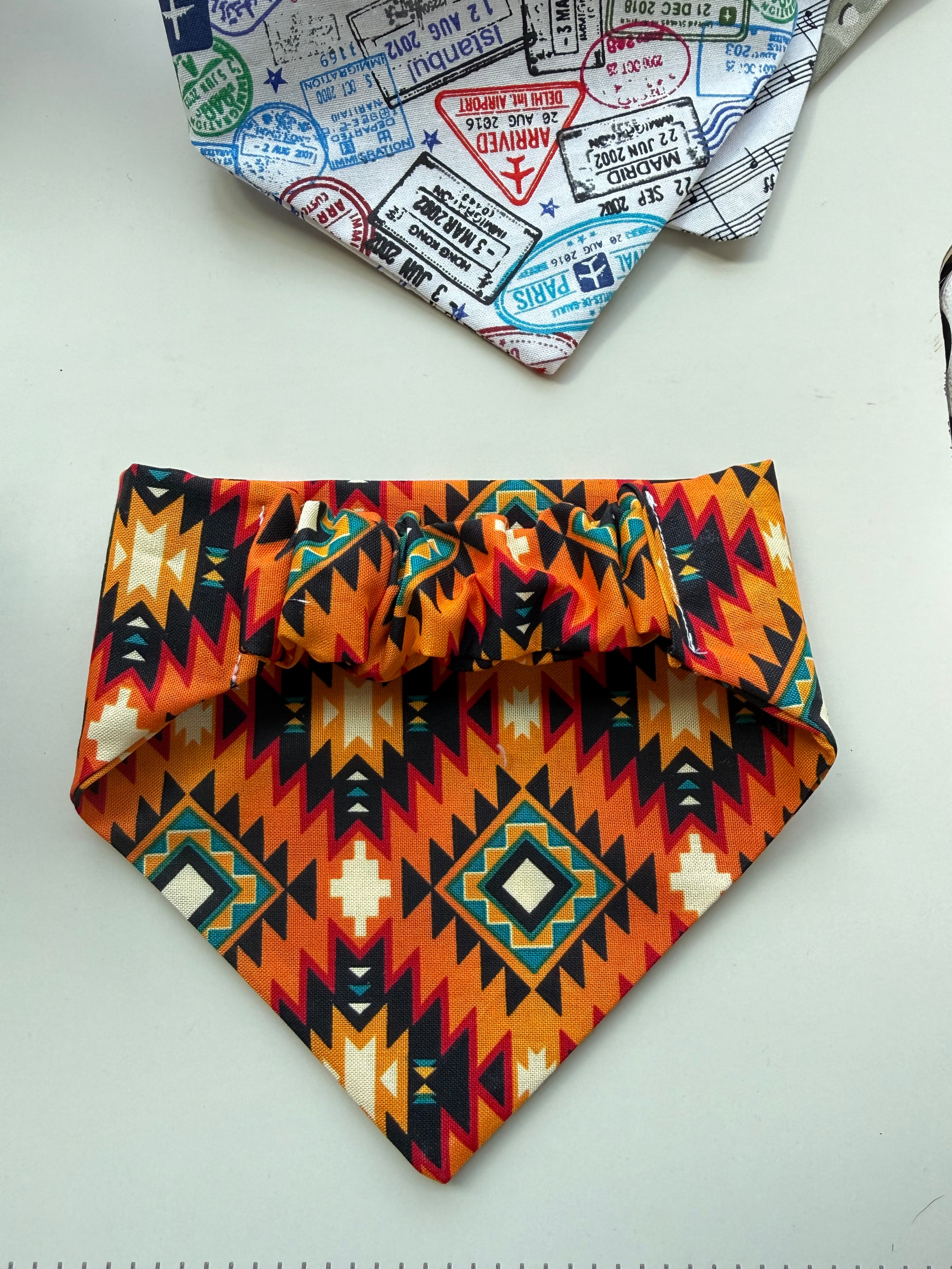 Orange Burst Scrunchie Bandana