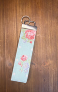 Tea Rose Keychain Wristlet