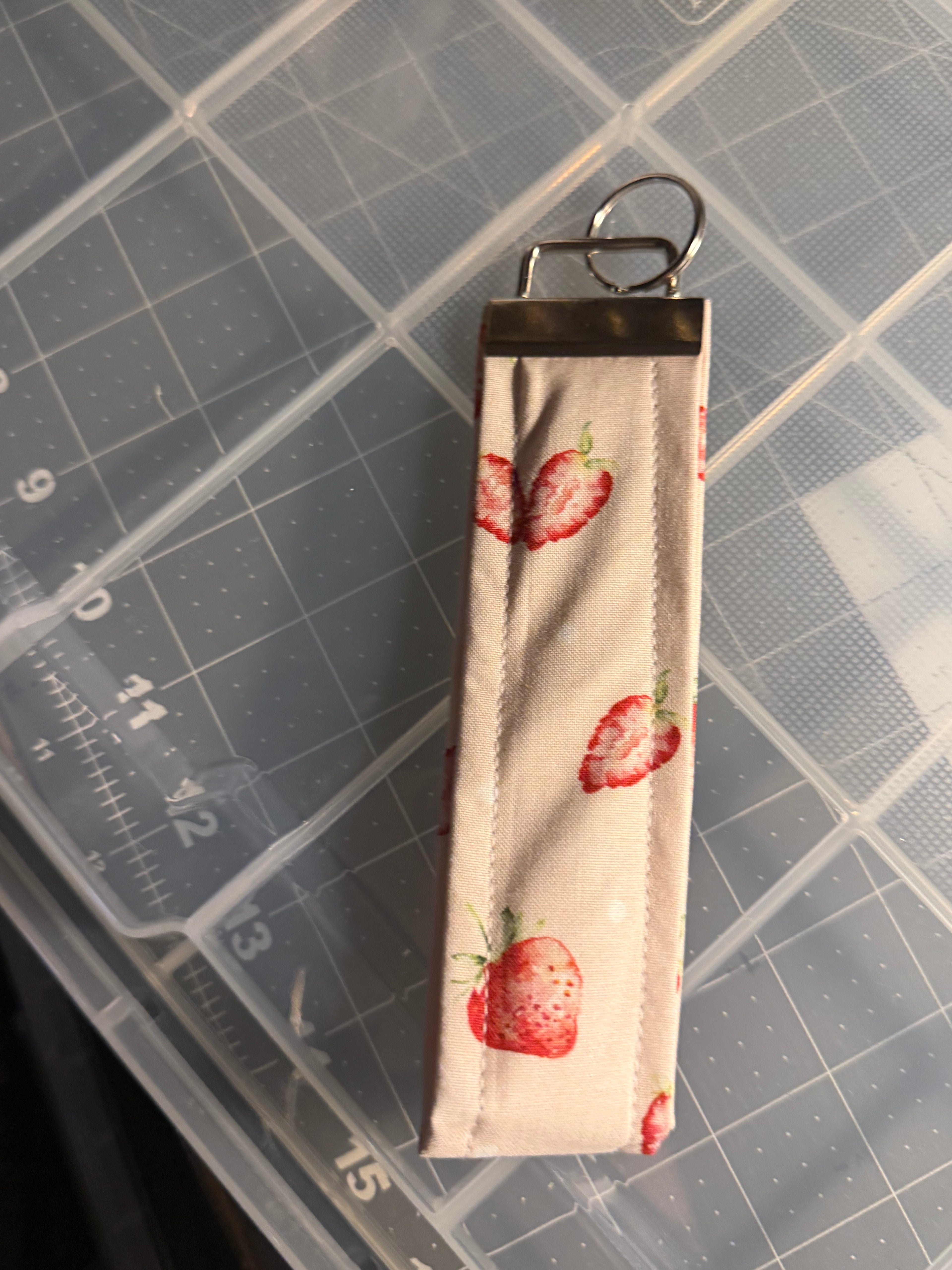 Strawberry Wristlet Key Chain