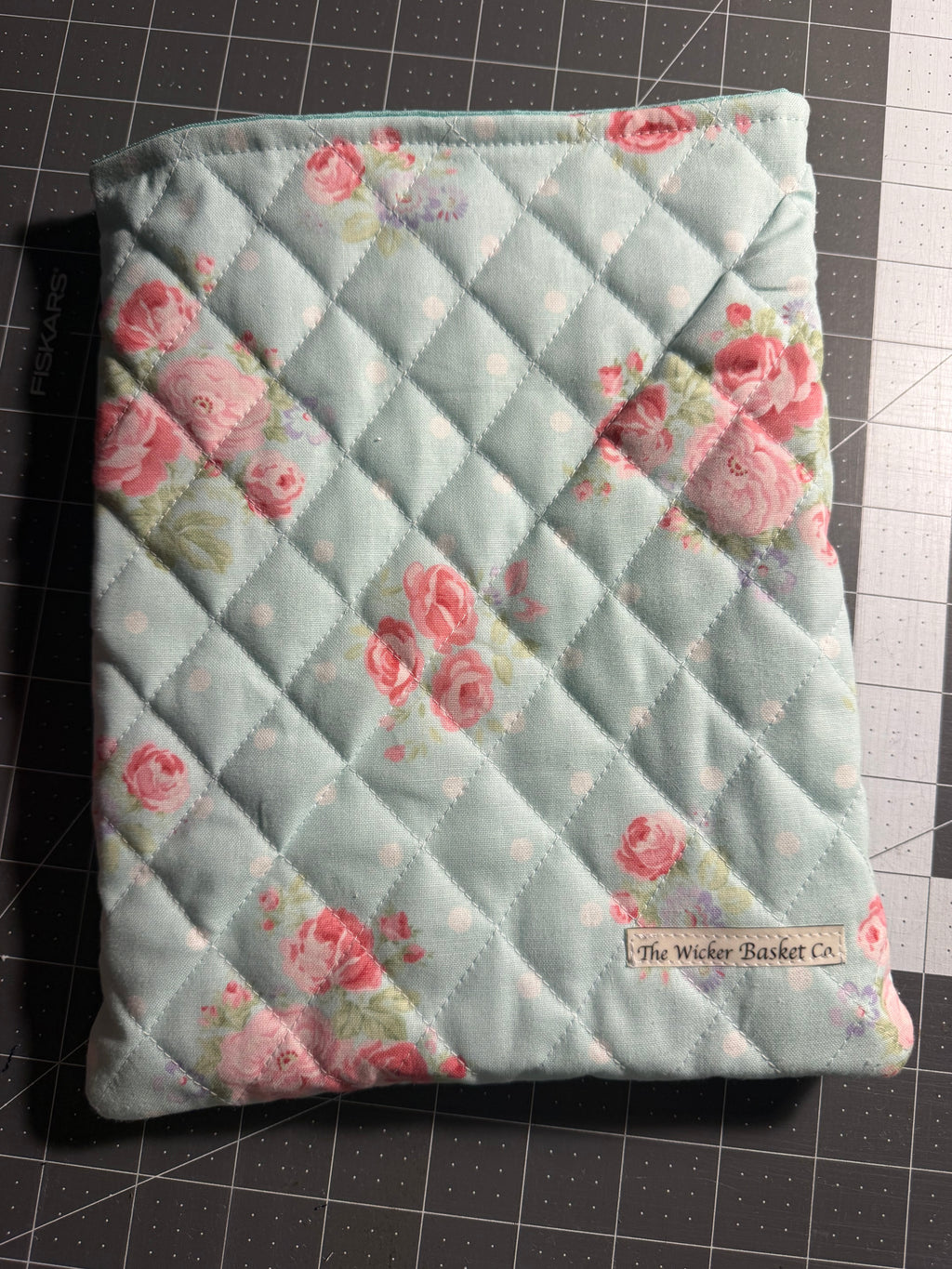 Teal Rose Book Sleeve