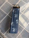 Denim Daisy Wristlet Key Chain
