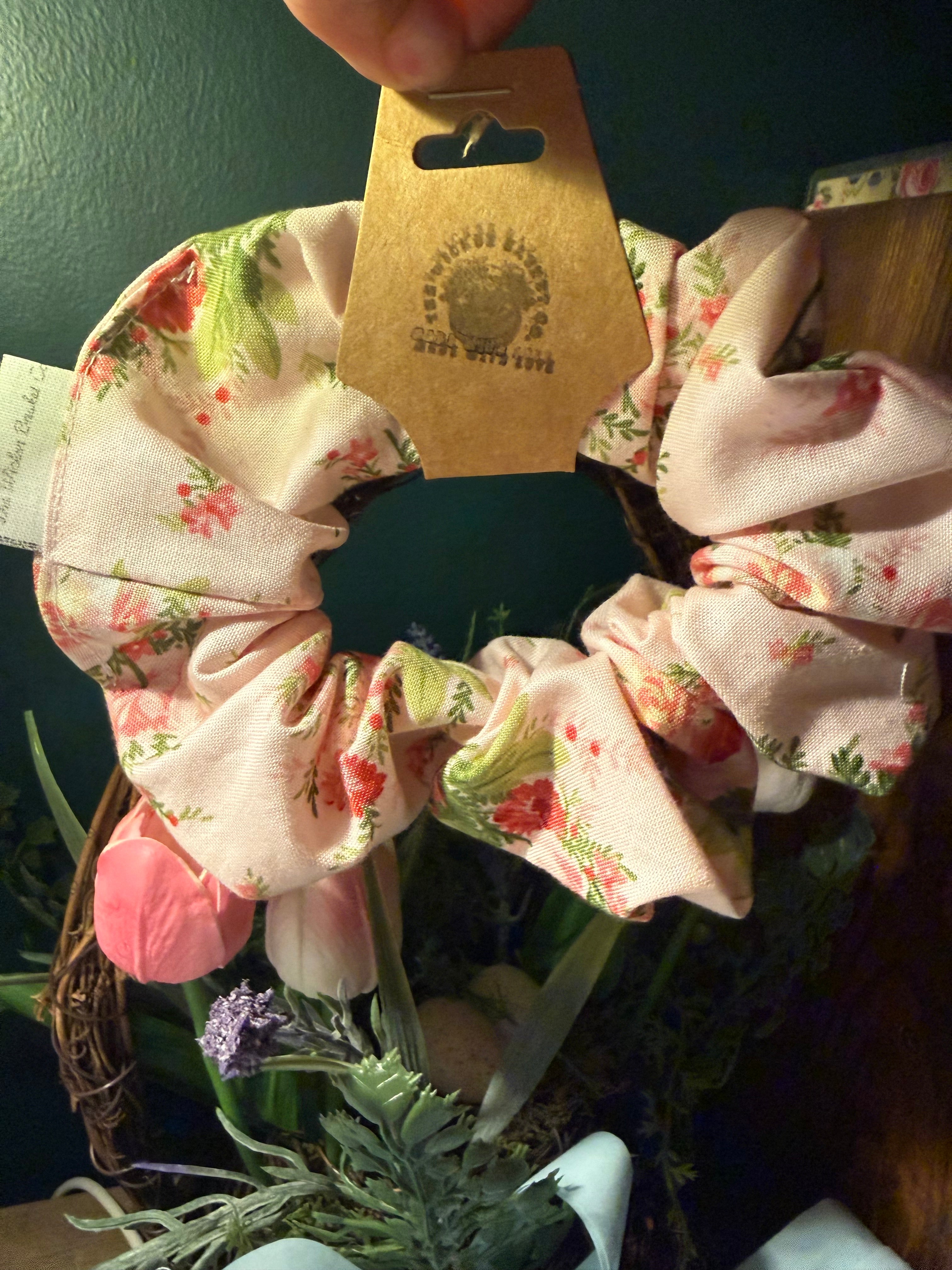 Floral Cottage Hair Scrunchie