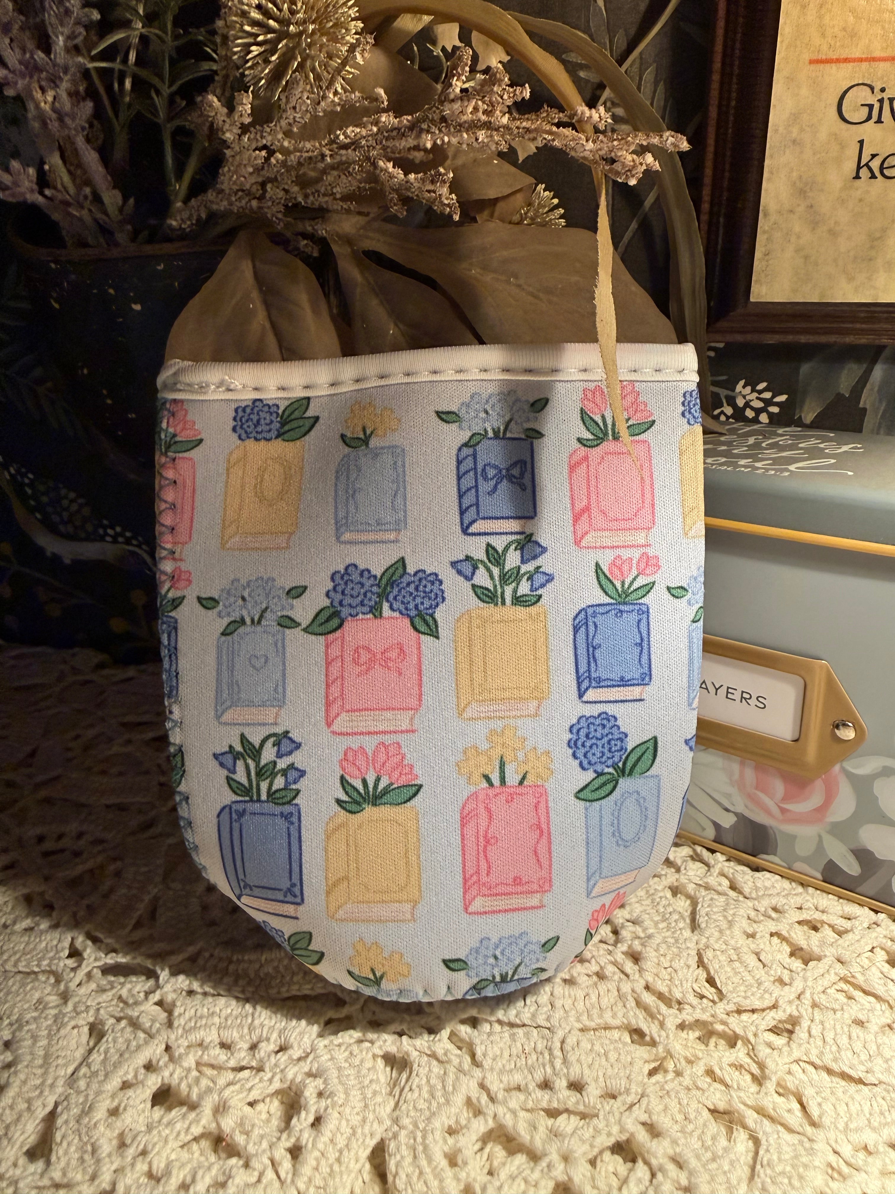 Floral Library Medium Cup Coozie