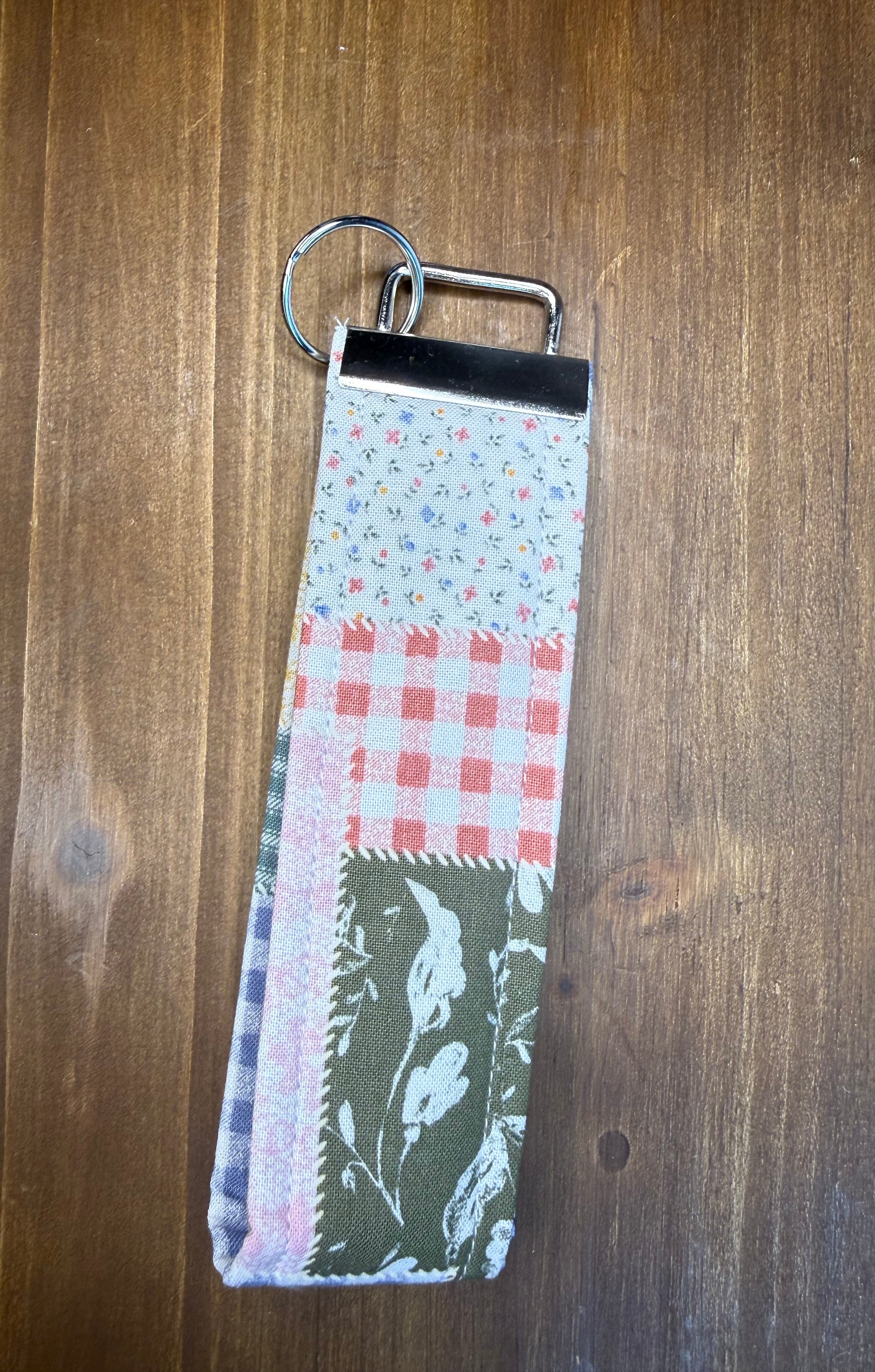 Quilted Picnic Wristlet Key Chain