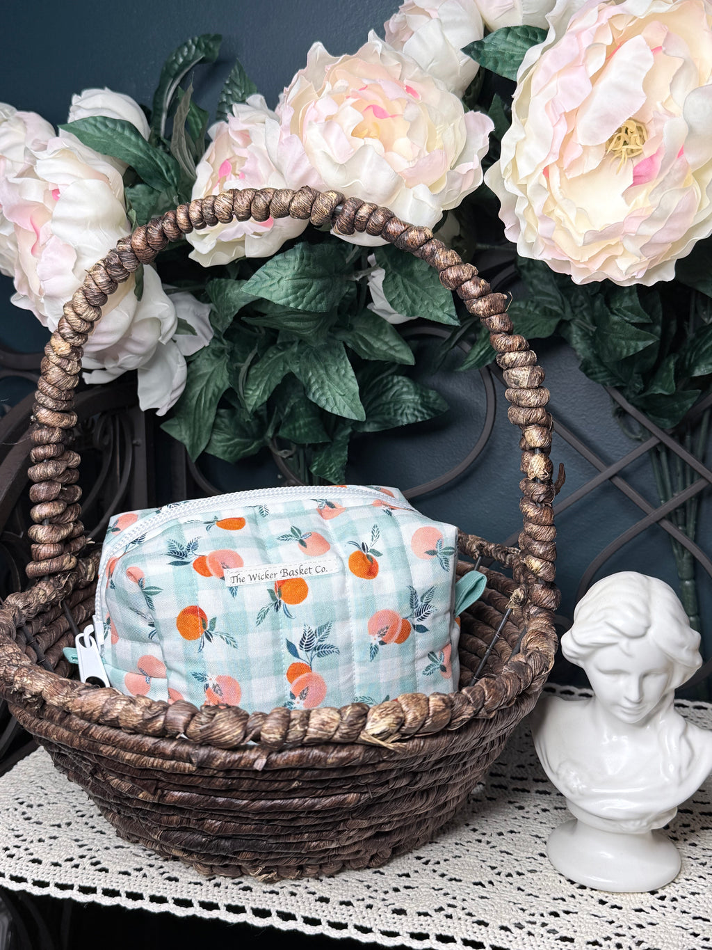 Peach Blossom Medium Makeup Bag