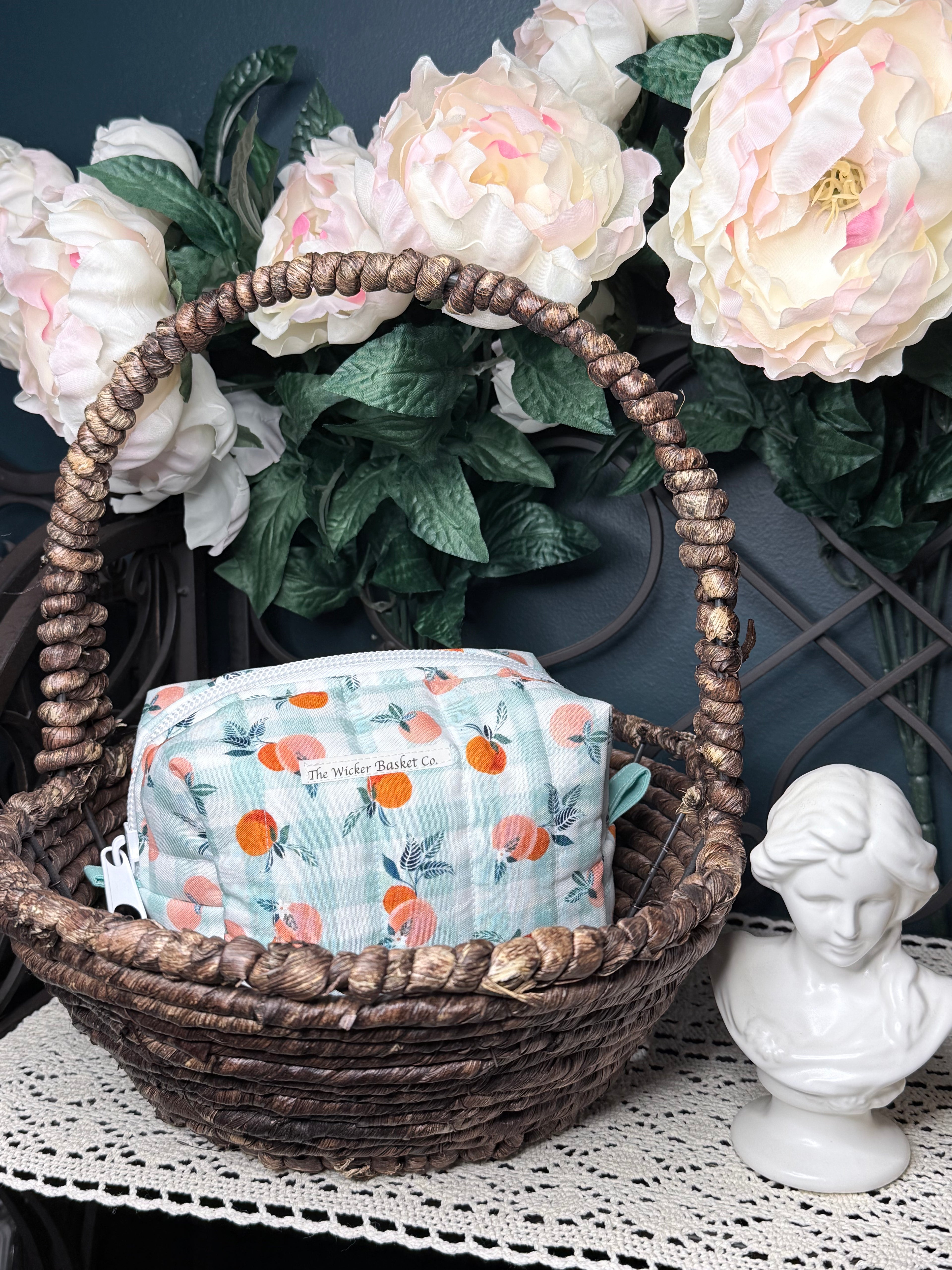 Peach Blossom Medium Makeup Bag