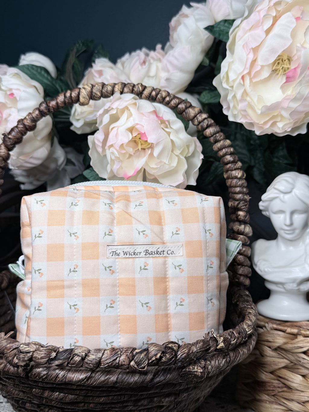 Orange Tulips Medium Makeup Bag