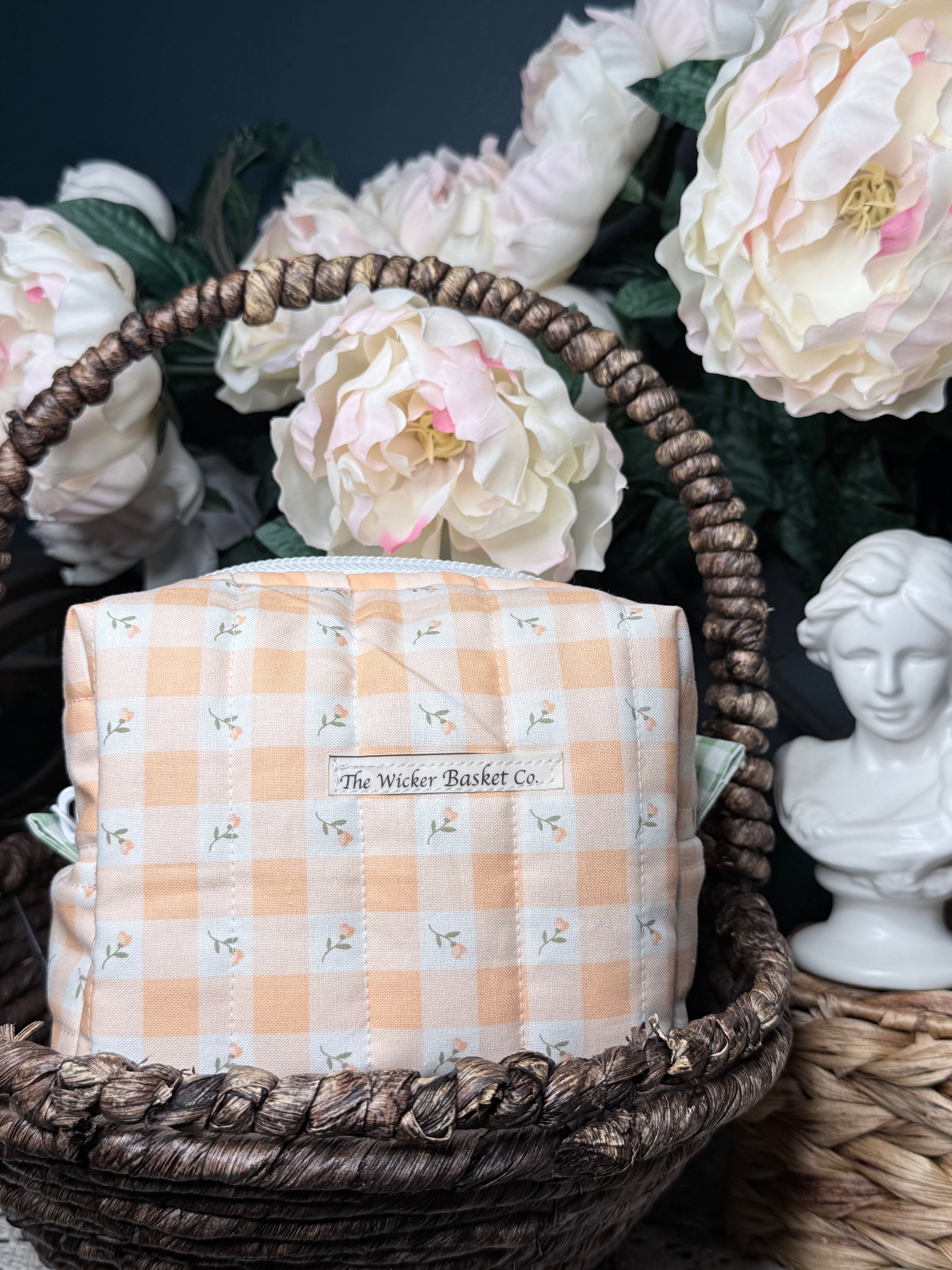 Orange Tulips Medium Makeup Bag