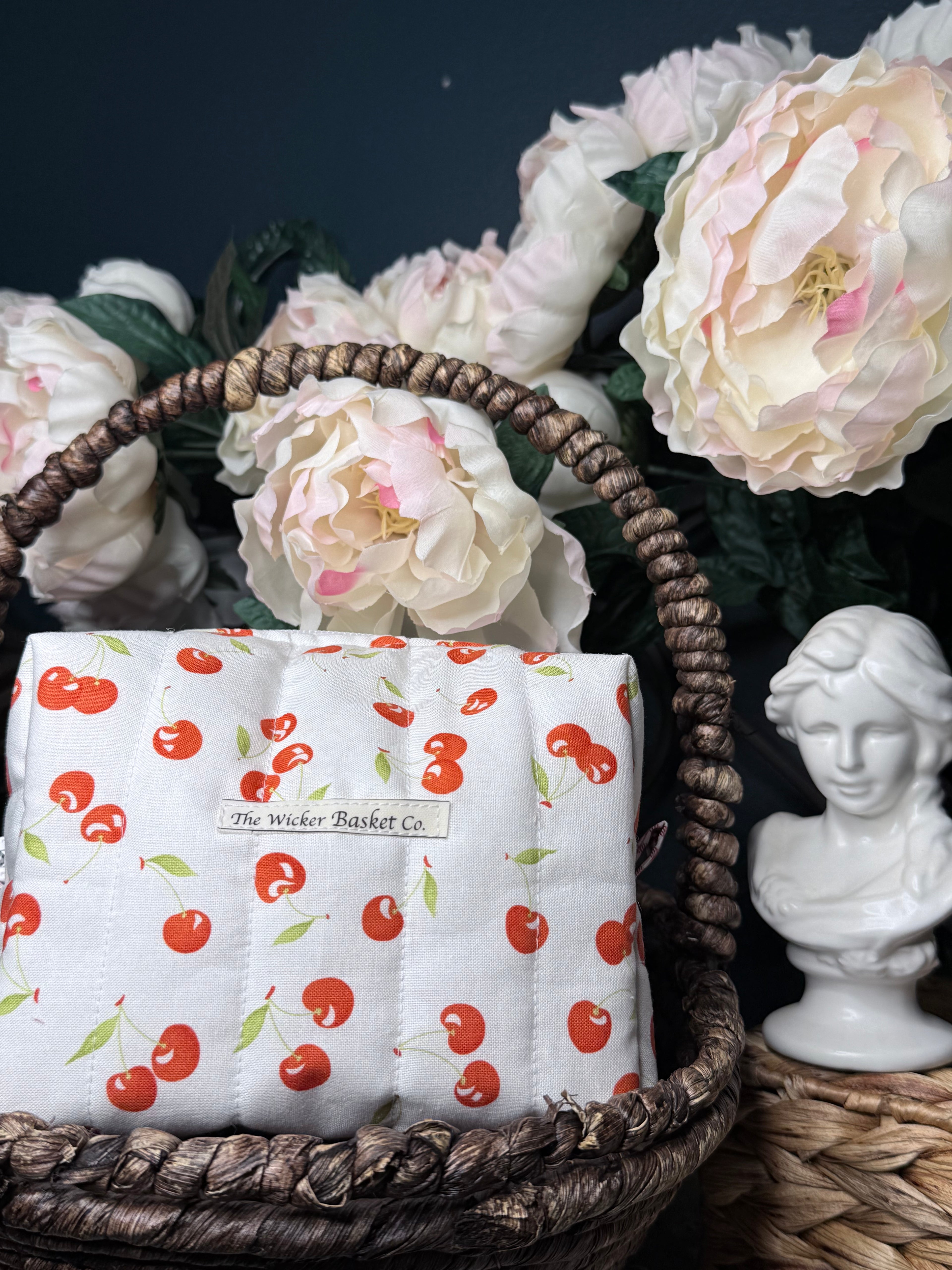 Cherry Medium Boxy Makeup Bag
