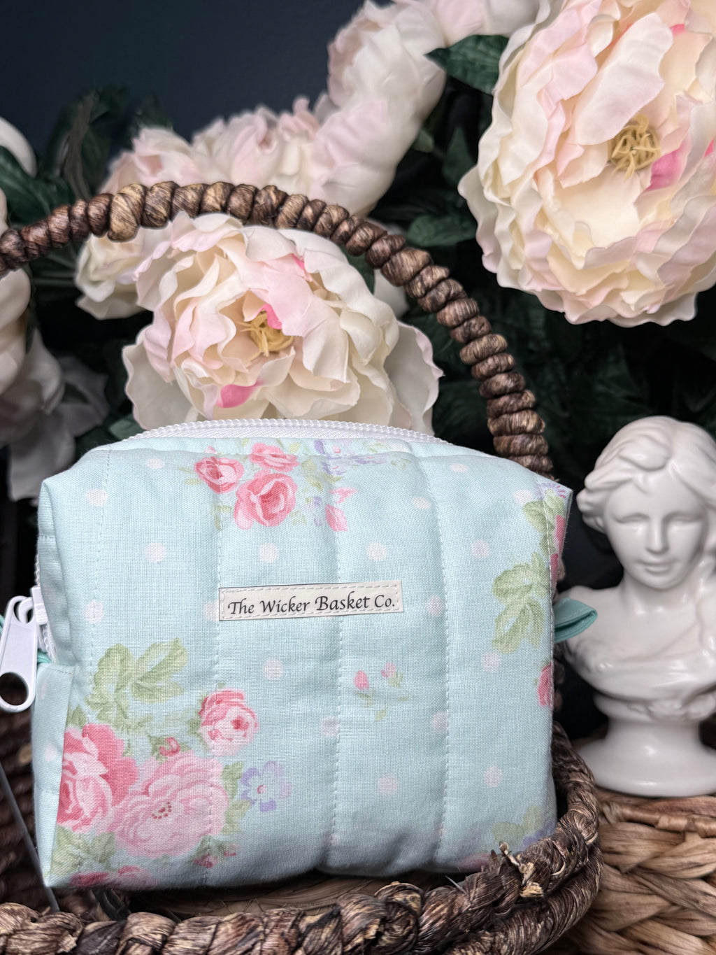 Tea Rose Medium Makeup Bag
