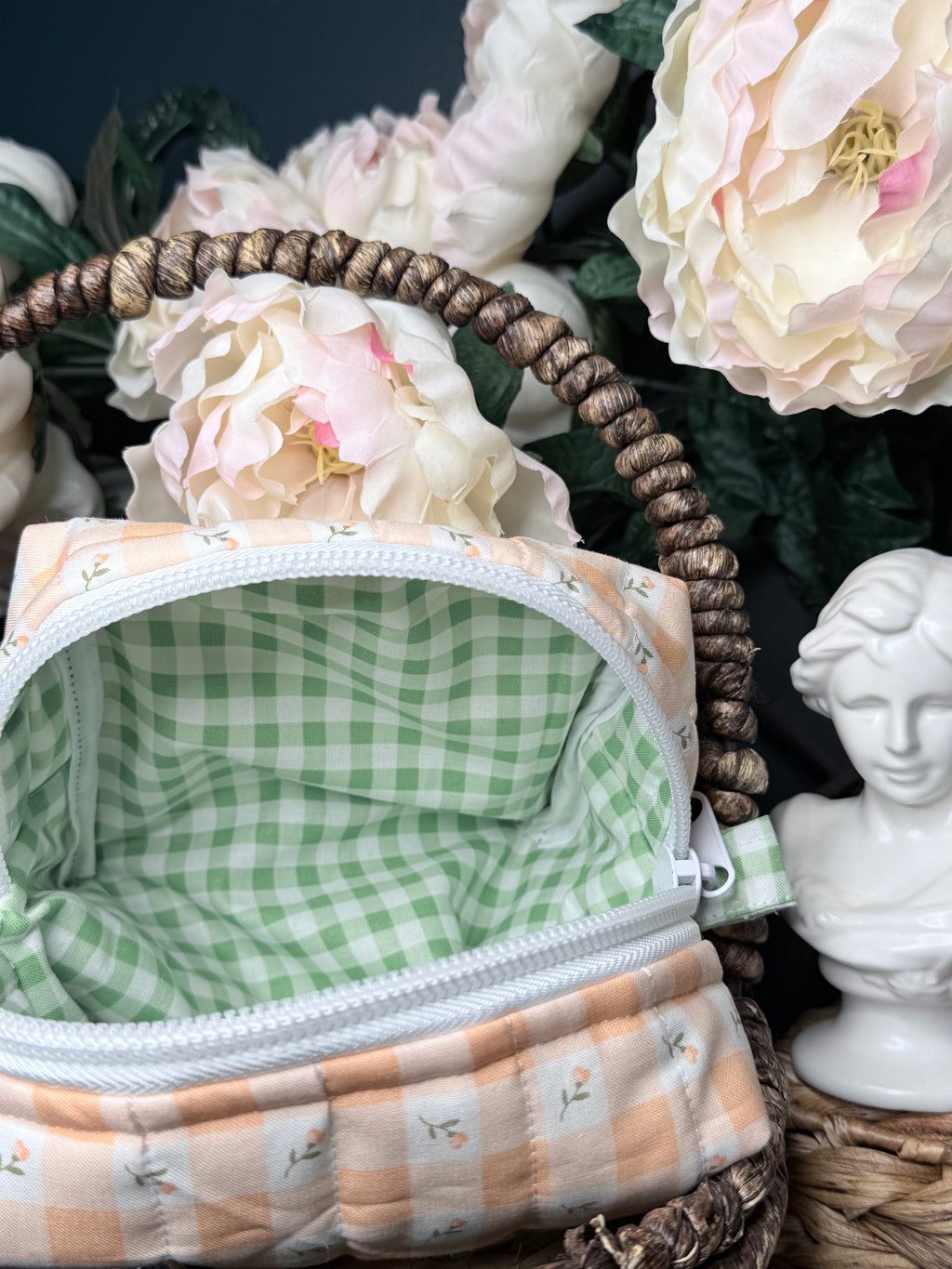 Orange Tulips Medium Makeup Bag