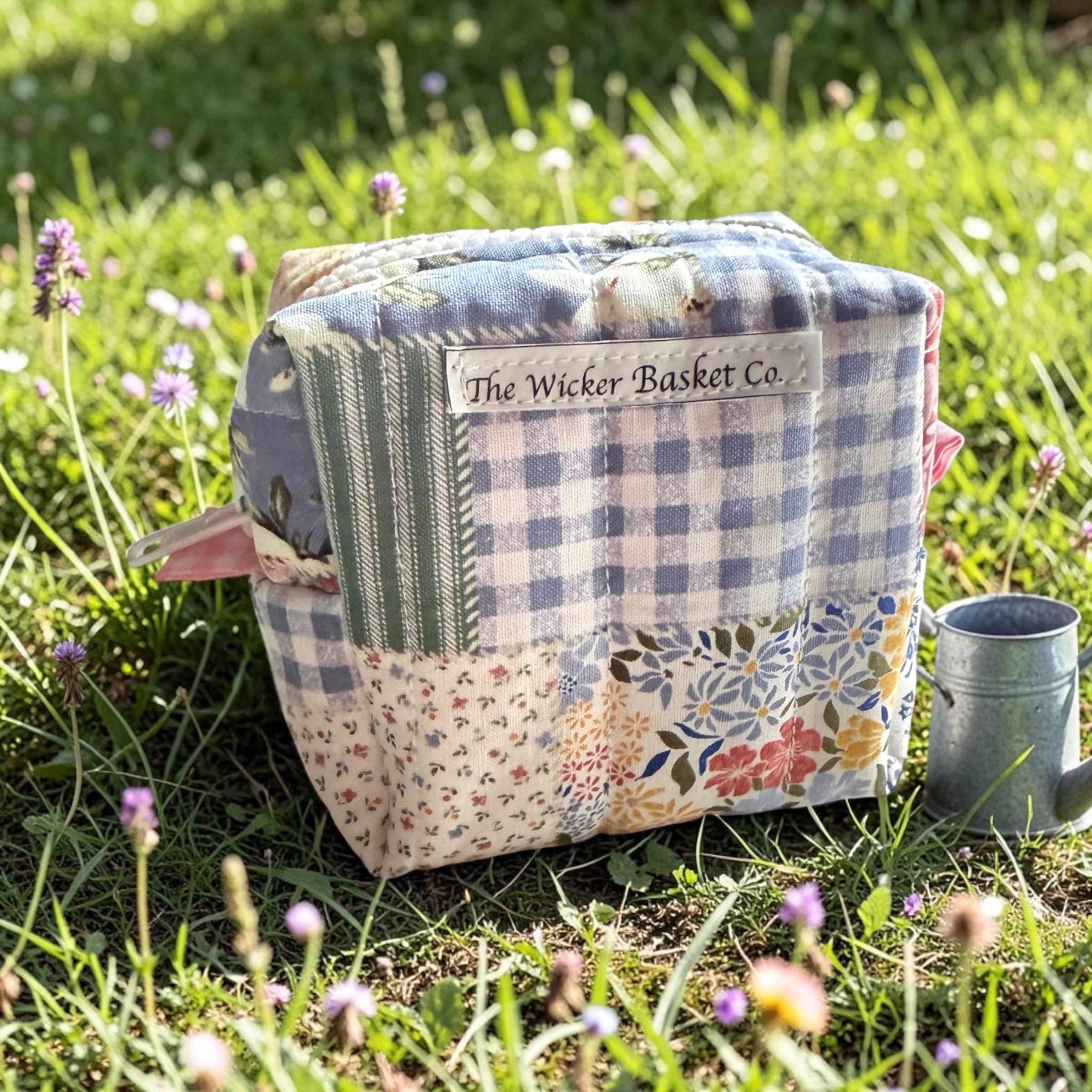 Quilted Picnic Small Makeup Bag