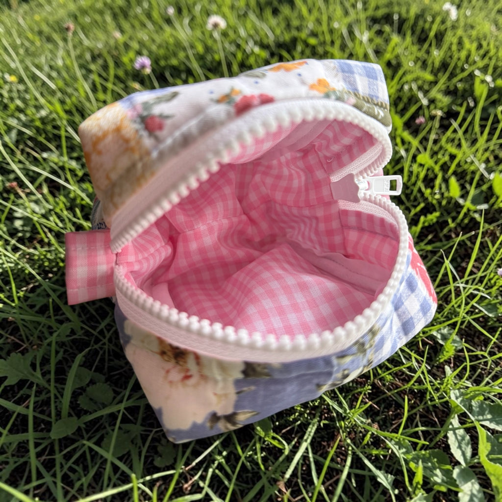 Quilted Picnic Small Makeup Bag