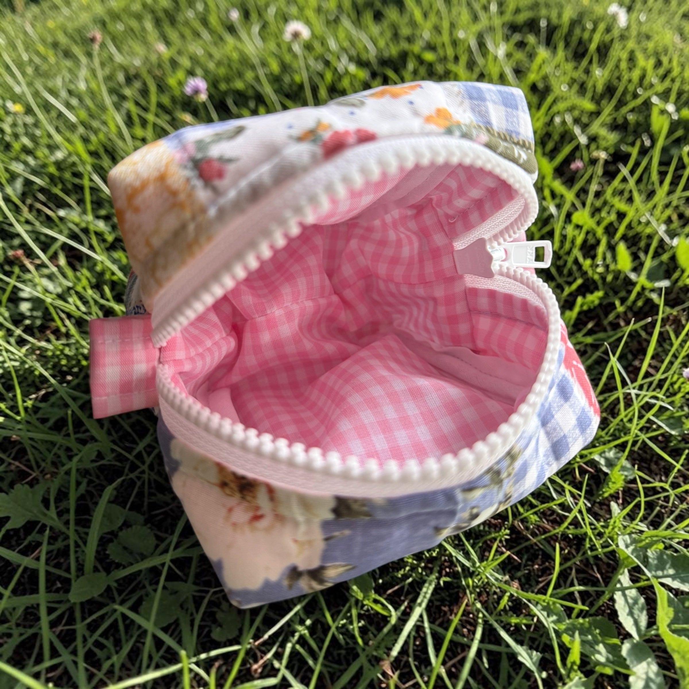 Quilted Picnic Small Makeup Bag