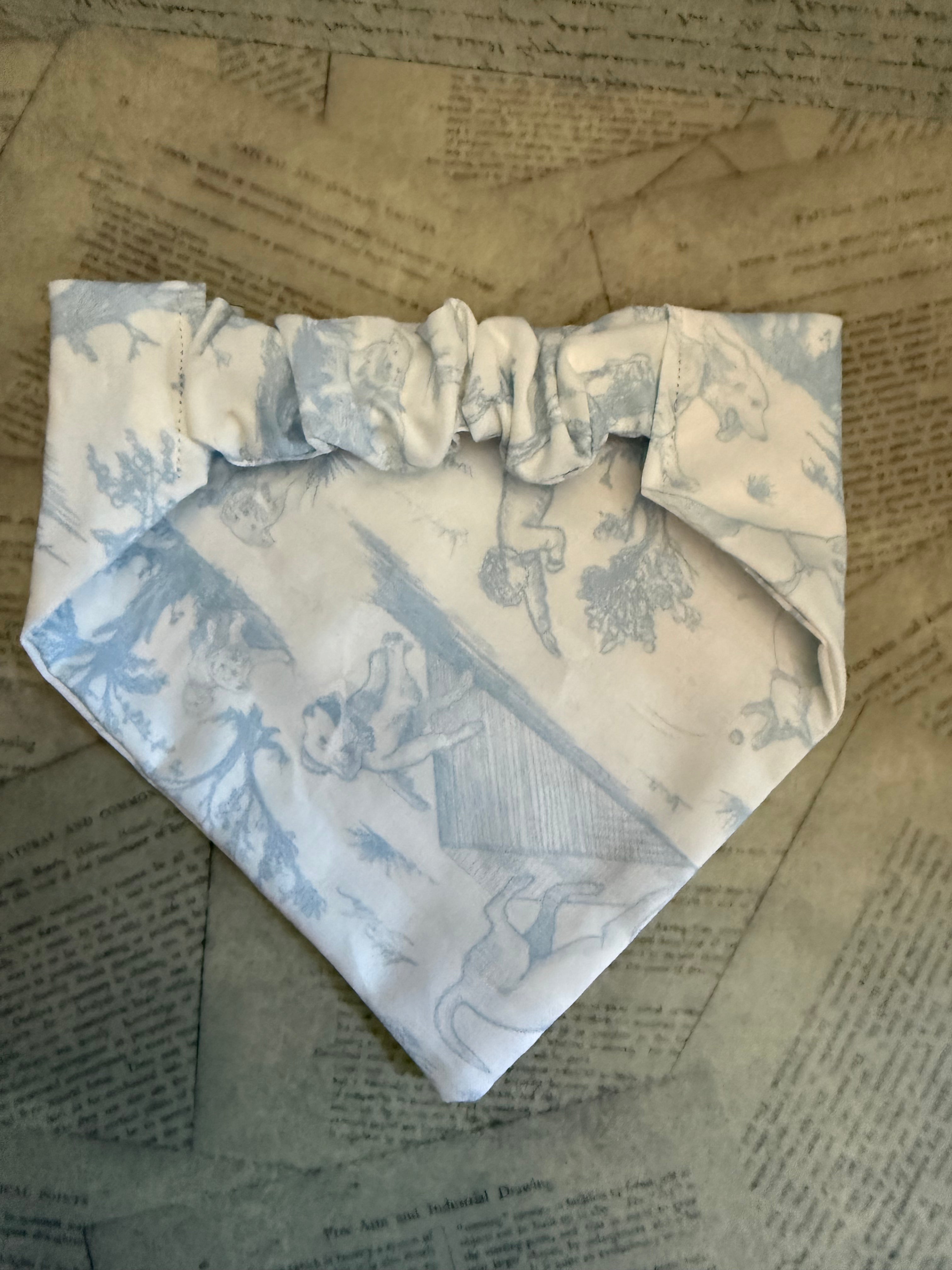 Playtime Blue Scrunchie Bandana