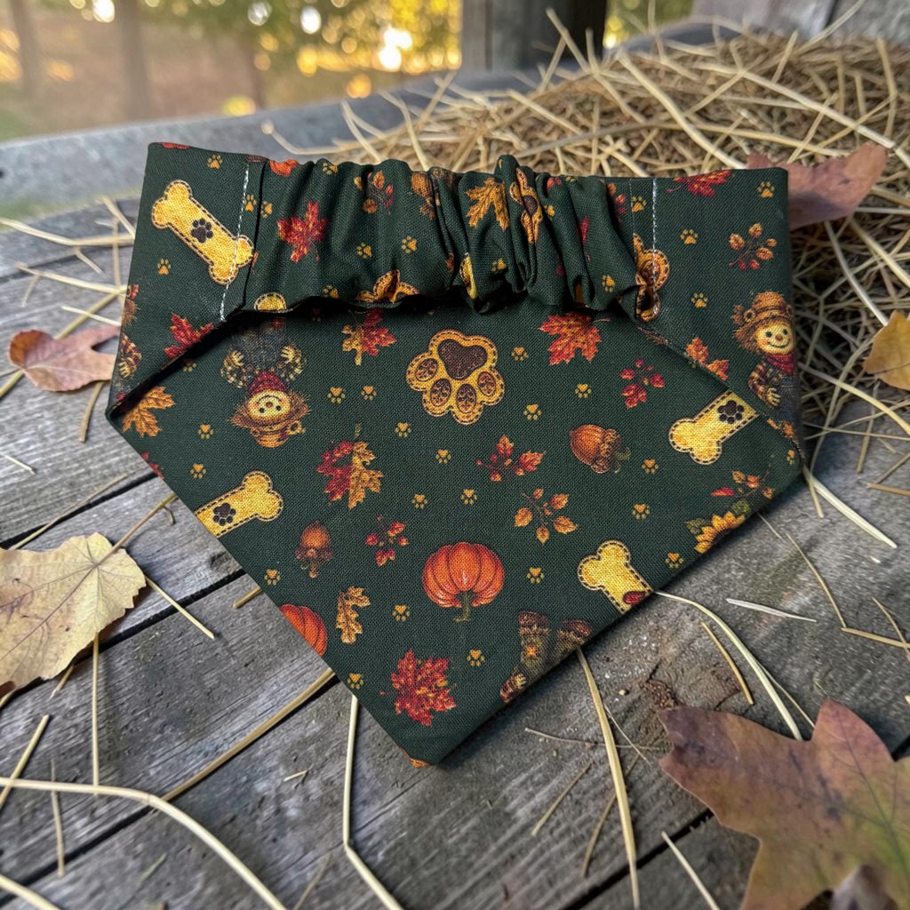 Vintage Fall Scrunchie Bandana