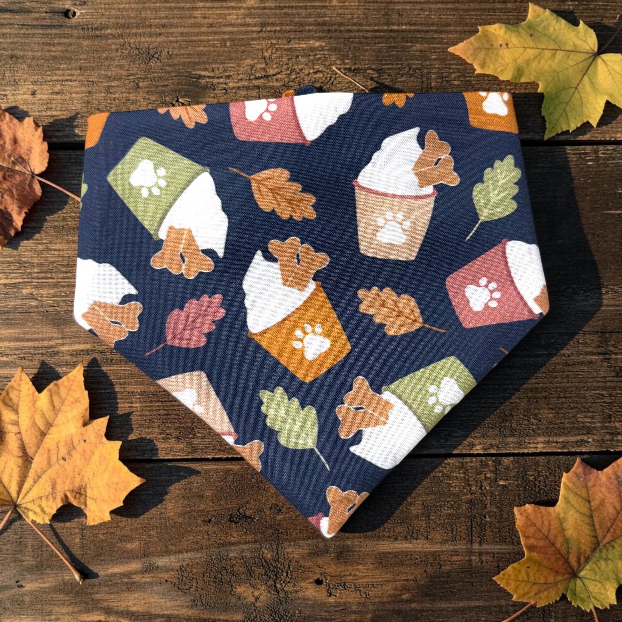 Fall Pupcup Scrunchie Bandana