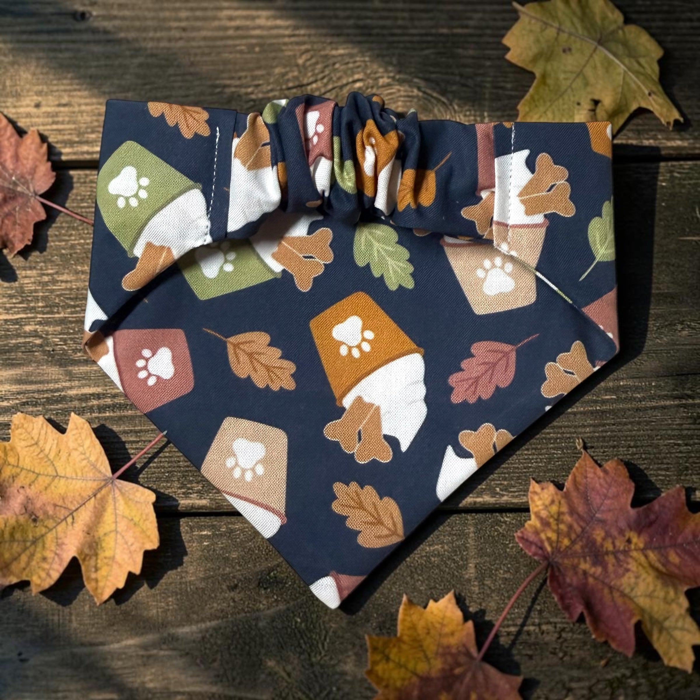 Fall Pupcup Scrunchie Bandana