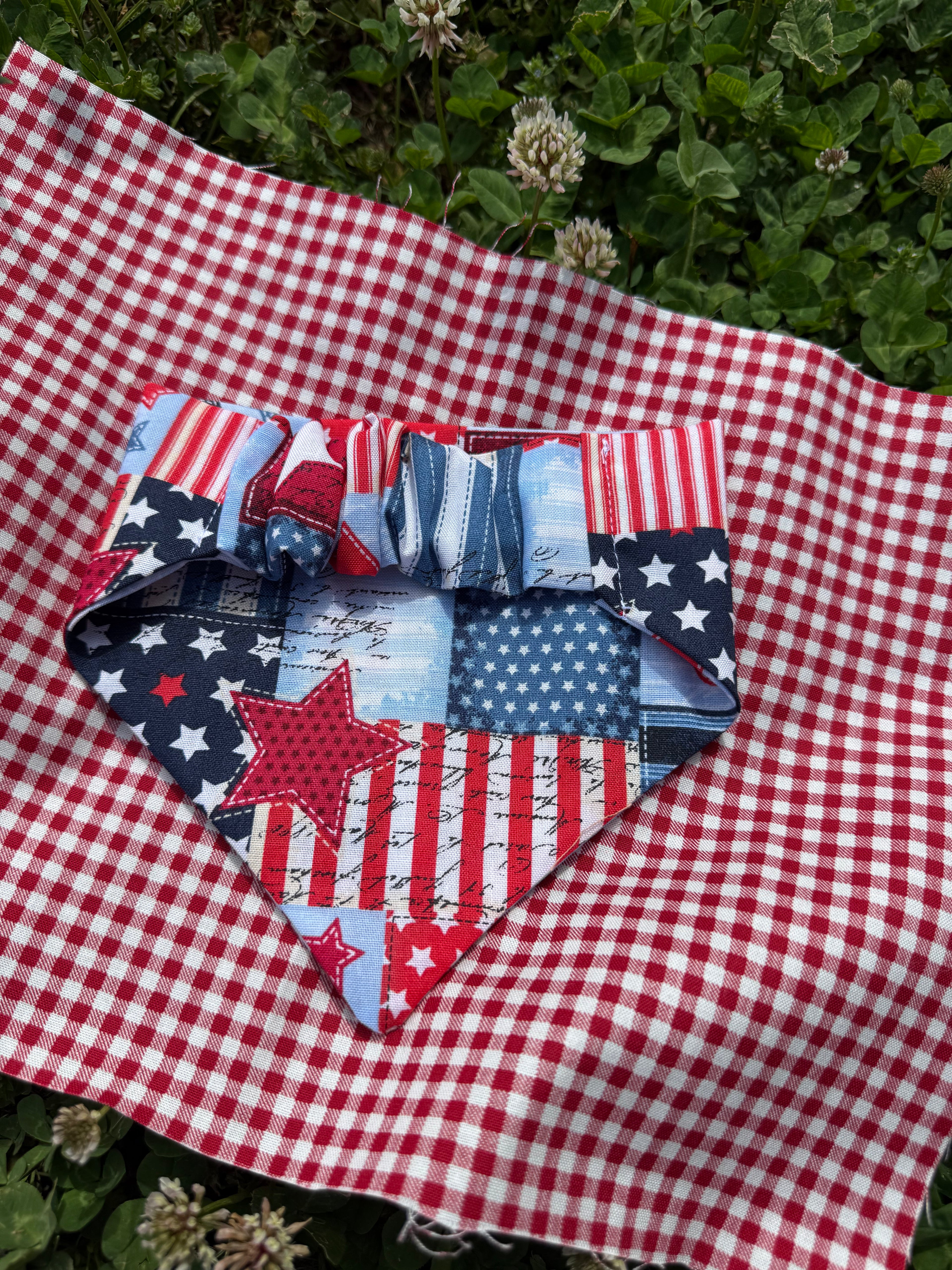 Heart Stars & Strips Scrunchie Bandana