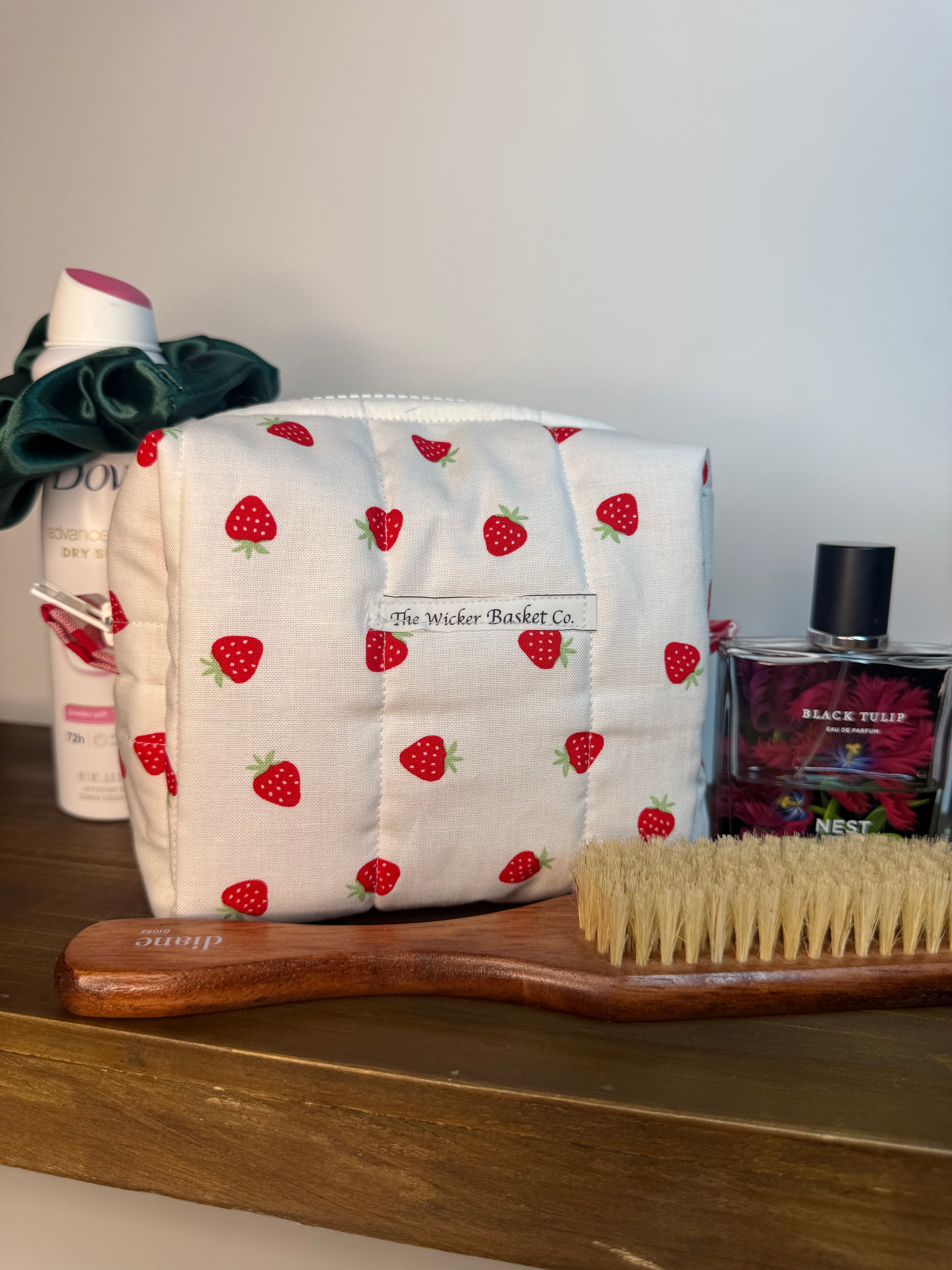 Strawberry Patch Medium Make Up Bag
