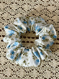 Blue Rose Hair Scrunchie